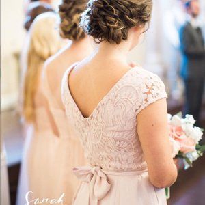 Adrianna Papell Blush Pink Bridesmaid Dress - S